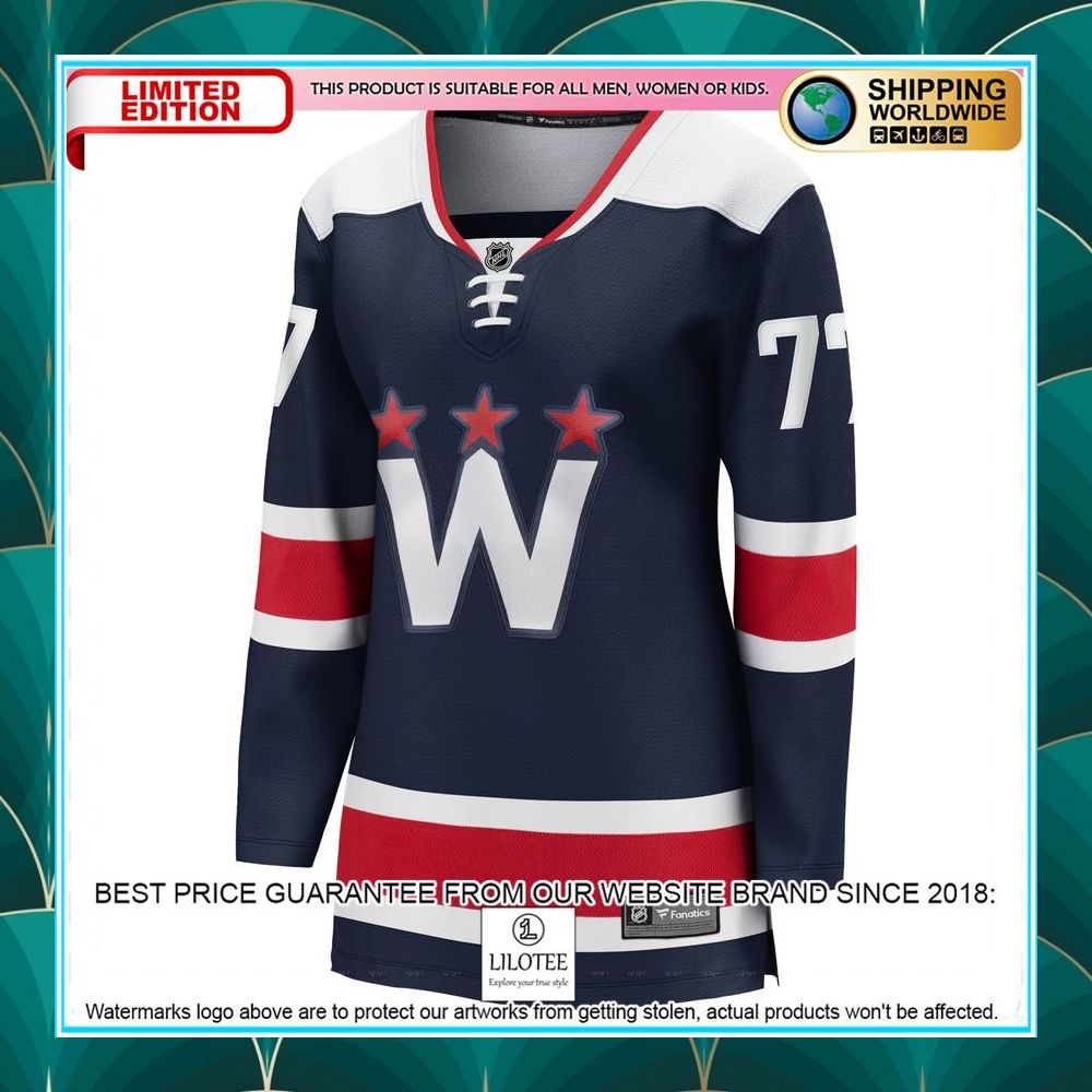 tj oshie washington capitals womens 2020 21 alternate premier navy hockey jersey 2 160