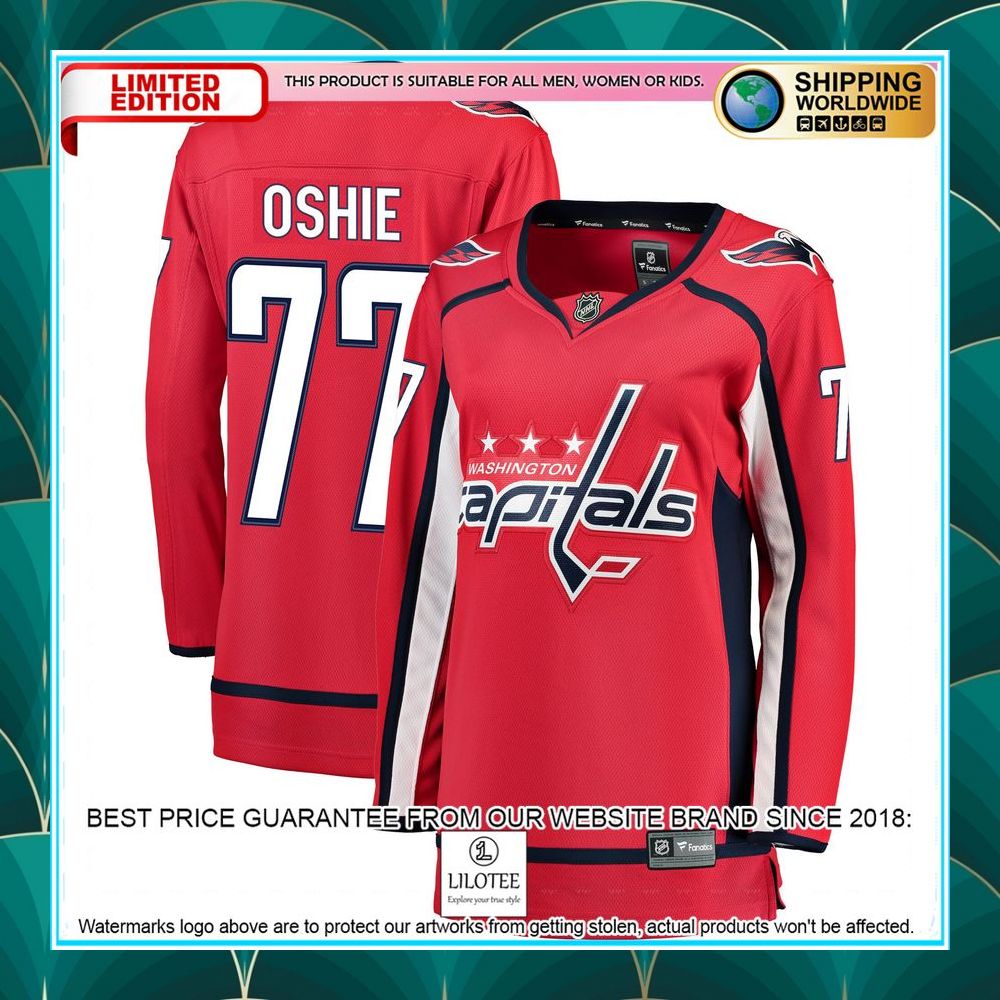 tj oshie washington capitals womens home red hockey jersey 1 206