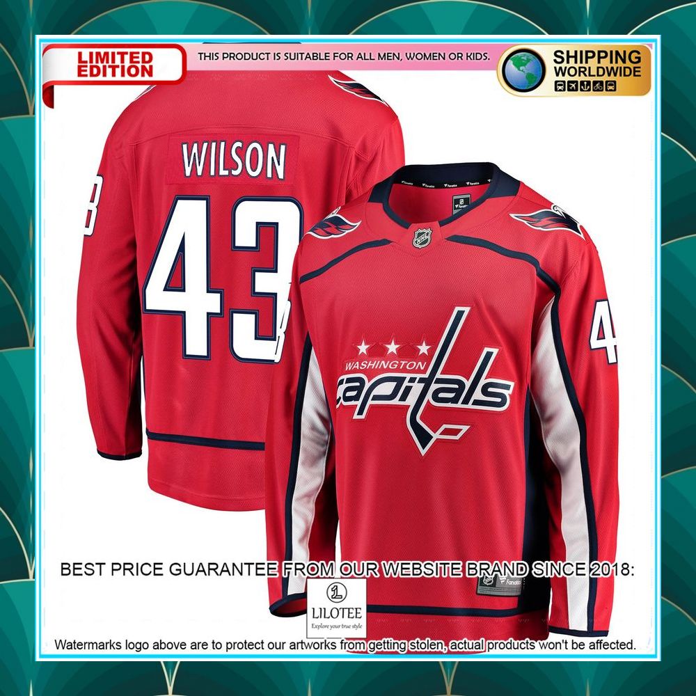 tom wilson washington capitals home premier red hockey jersey 1 491