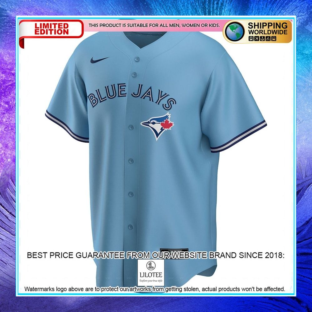toronto blue jays nike alternate custom light blue baseball jersey 2 950
