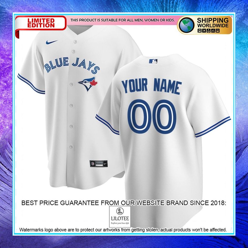 toronto blue jays nike home custom white baseball jersey 1 261
