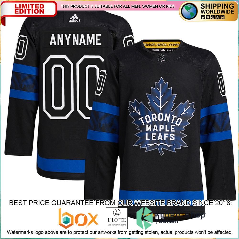 toronto maple leafs adidas x drew house alternate custom black hockey jersey 1 329