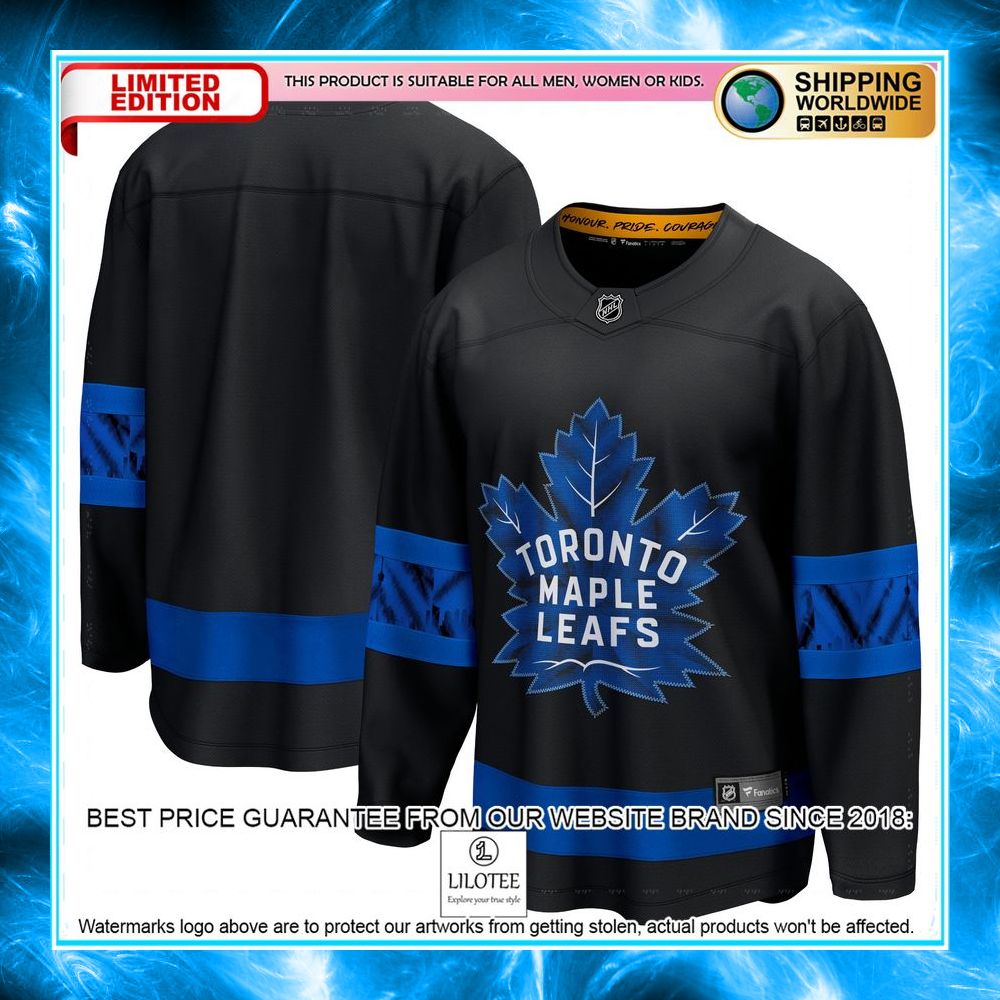 toronto maple leafs alternate premier reversible blank black hockey jersey 2 450