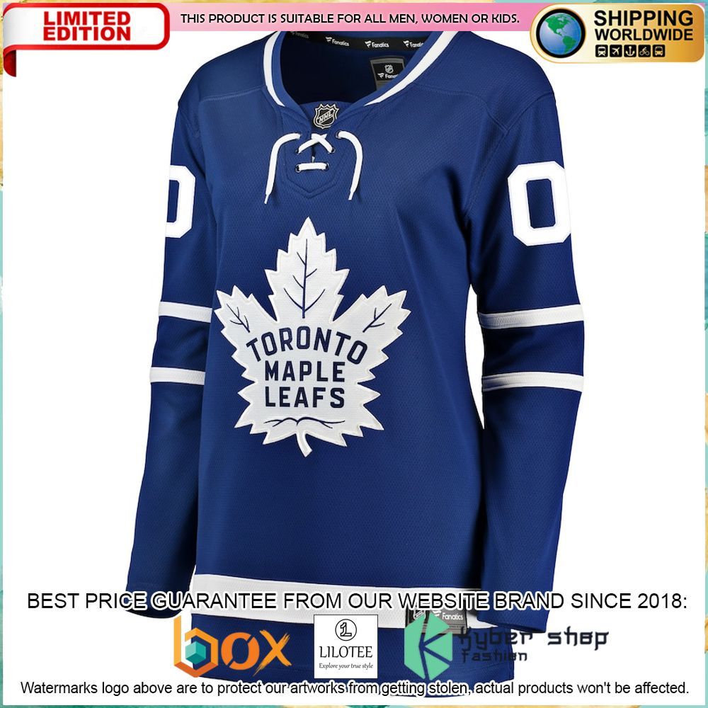 toronto maple leafs fanatics branded womens home custom blue hockey jersey 2 386