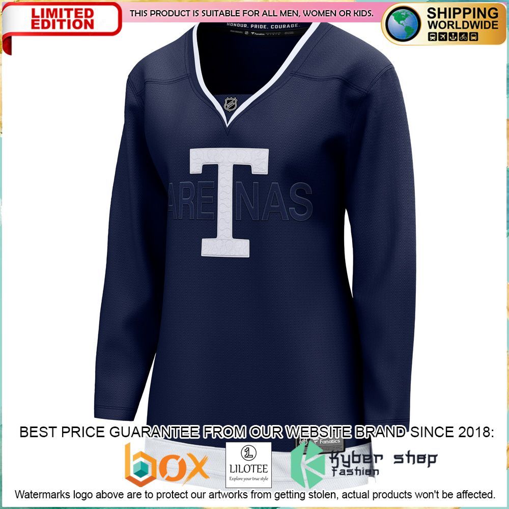 toronto maple leafs womens 2022 nhl heritage classic breakaway blank navy hockey jersey 2 306