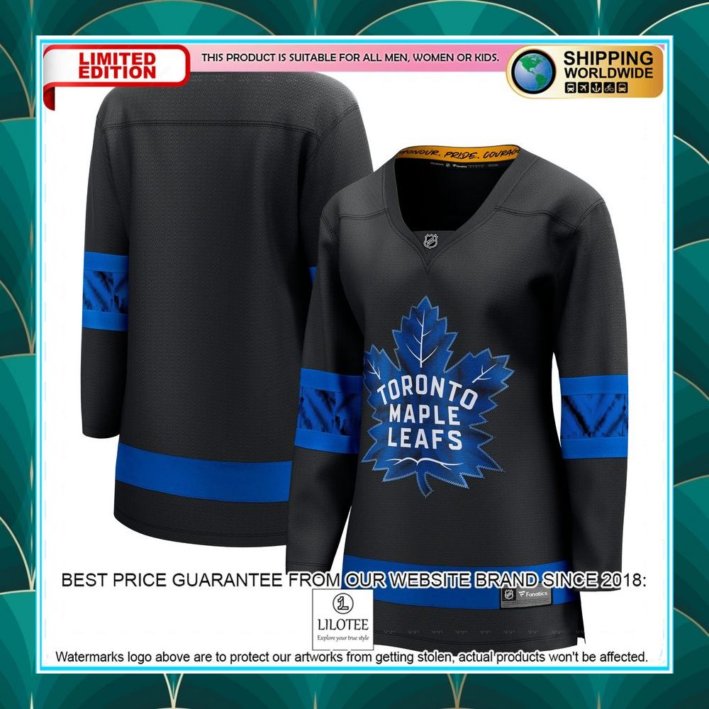 toronto maple leafs womens alternate premier reversible blank black hockey jersey 2 876