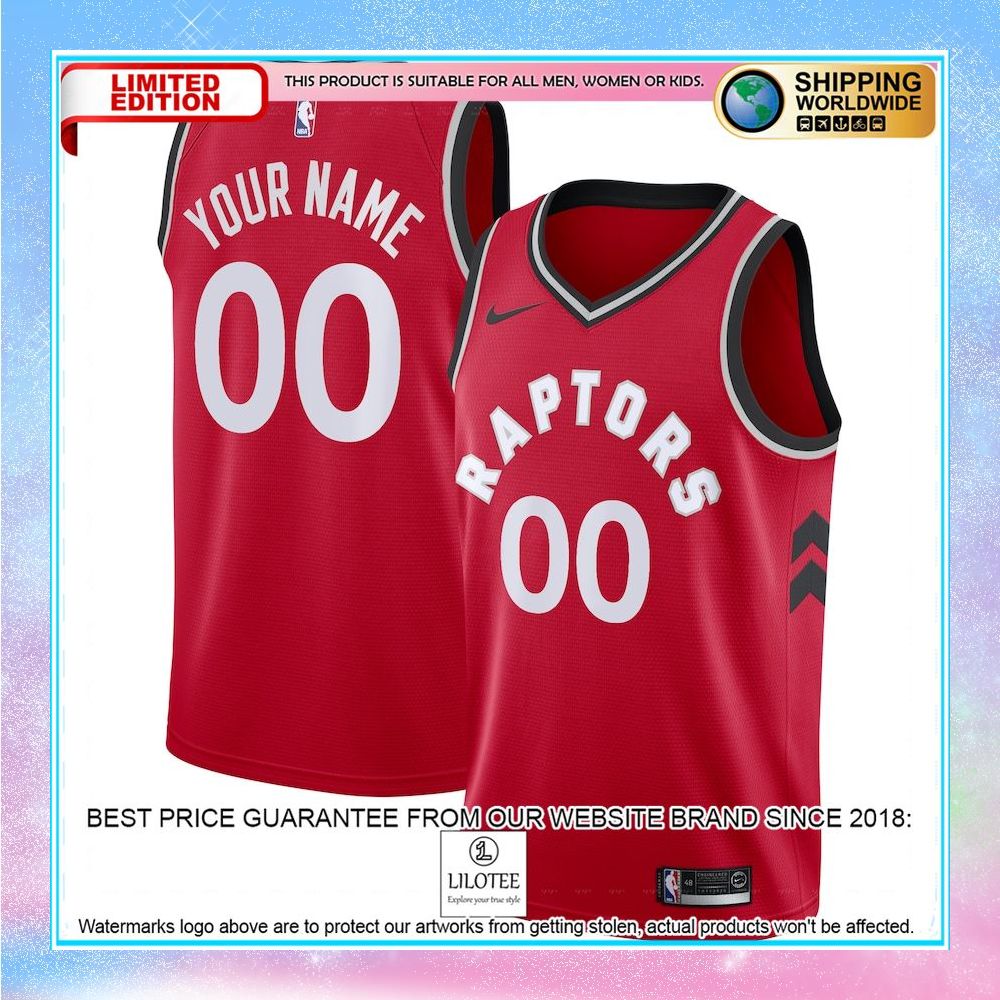 toronto raptors custom red basketball jersey 1 976