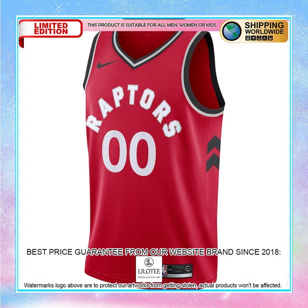 toronto raptors custom red basketball jersey 2 158