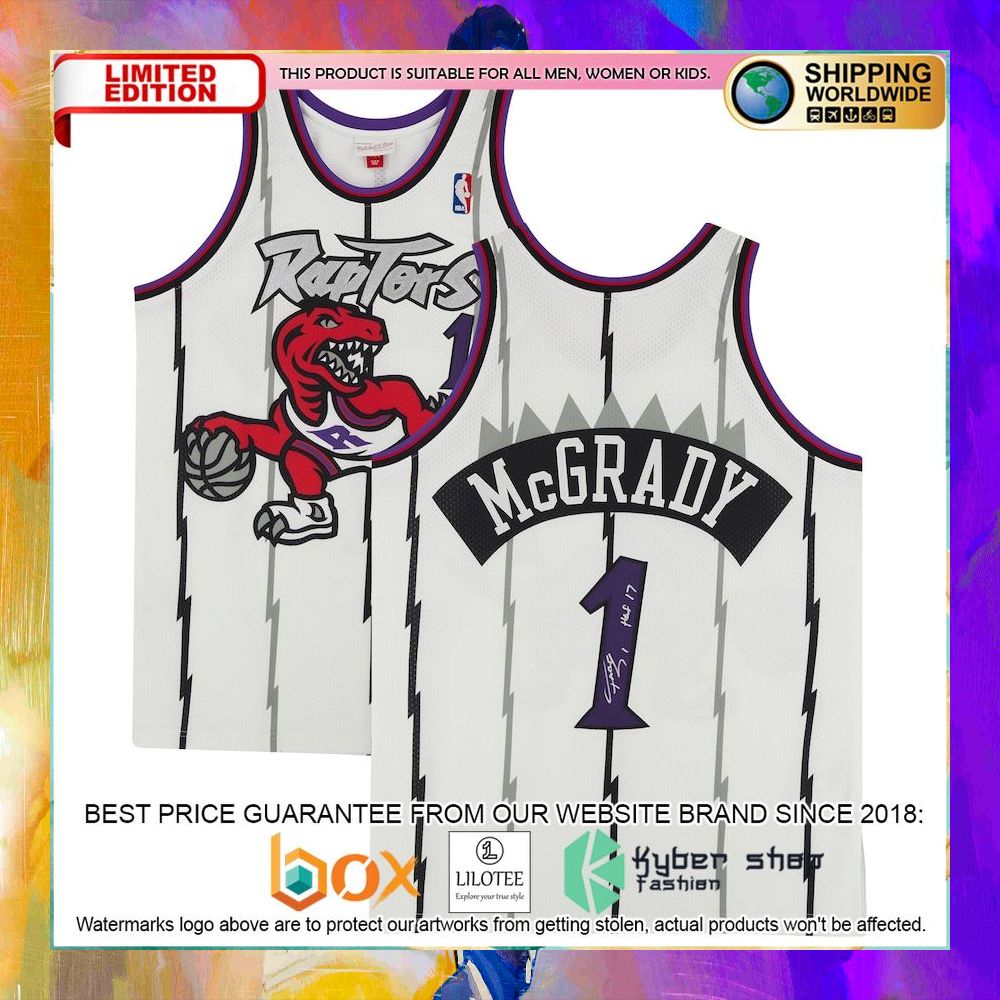 tracy mcgrady toronto raptors 1998 white basketball jersey 1 695