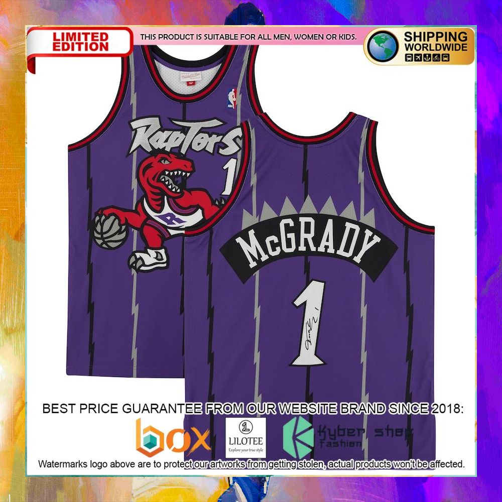 tracy mcgrady toronto raptors team 1998 purple basketball jersey 1 853