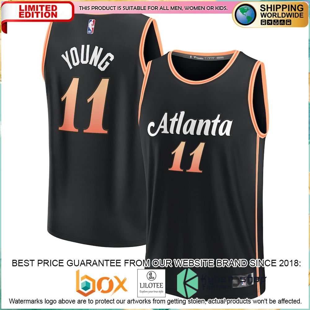 trae young atlanta hawks 2022 23 black basketball jersey 1 867