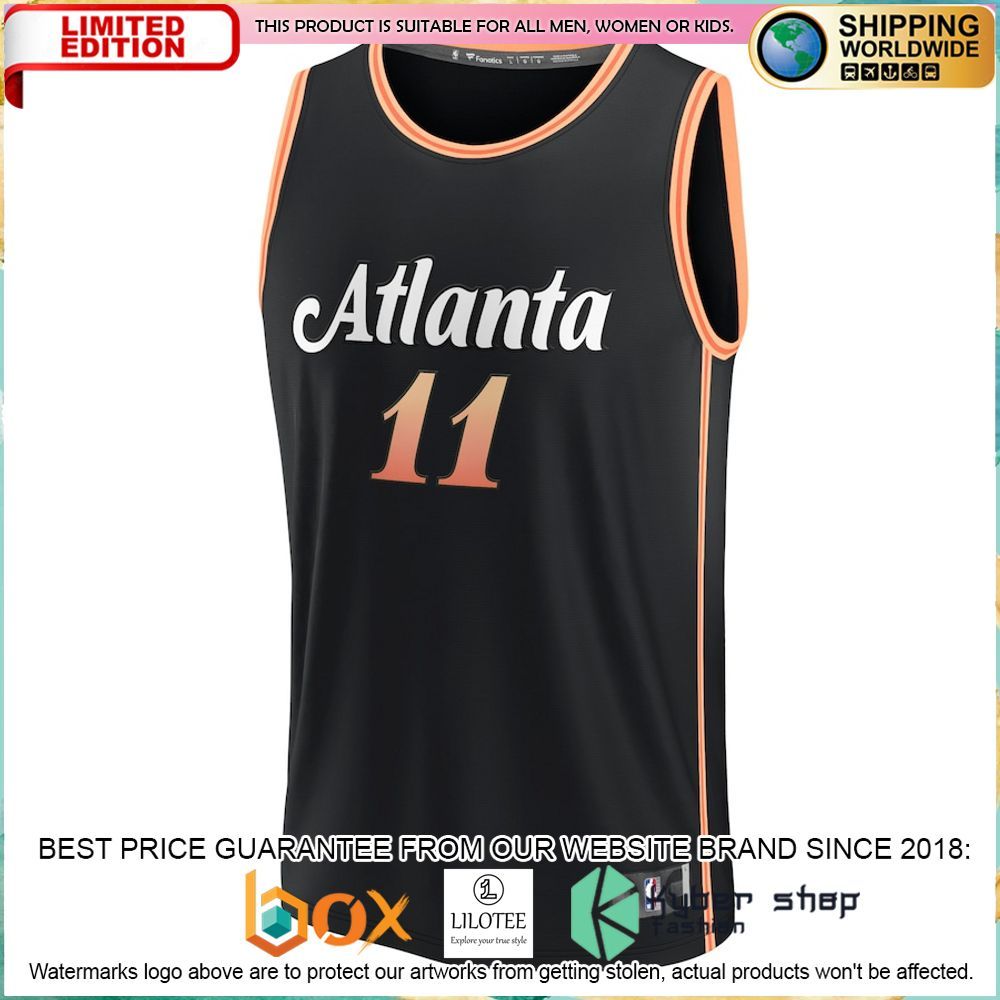 trae young atlanta hawks 2022 23 black basketball jersey 2 770