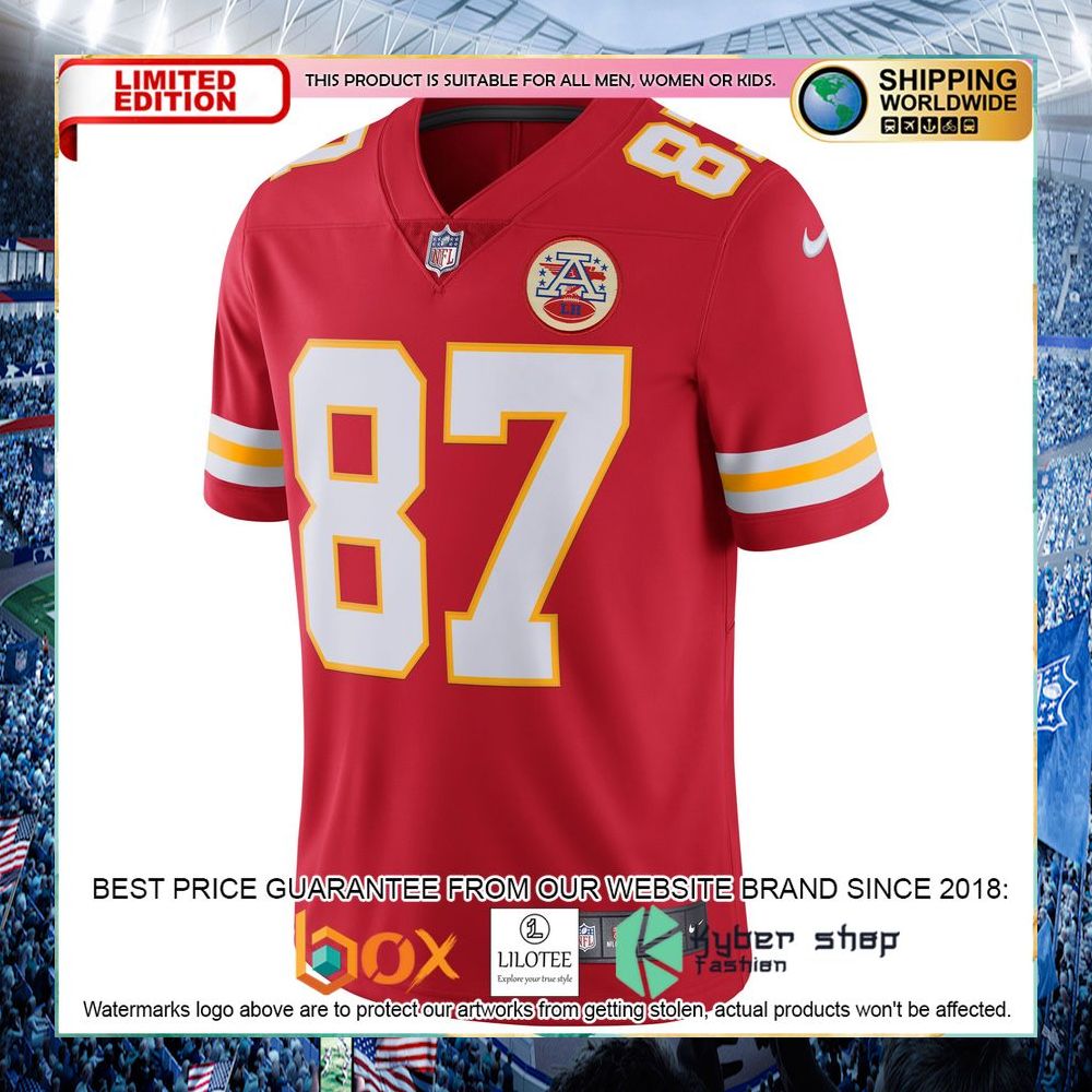 Travis Kelce Kansas City Chiefs Nike Vapor Untouchable Red Football Jersey - LIMITED EDITION 6 travis kelce kansas city chiefs nike vapor untouchable red football jersey 2 541