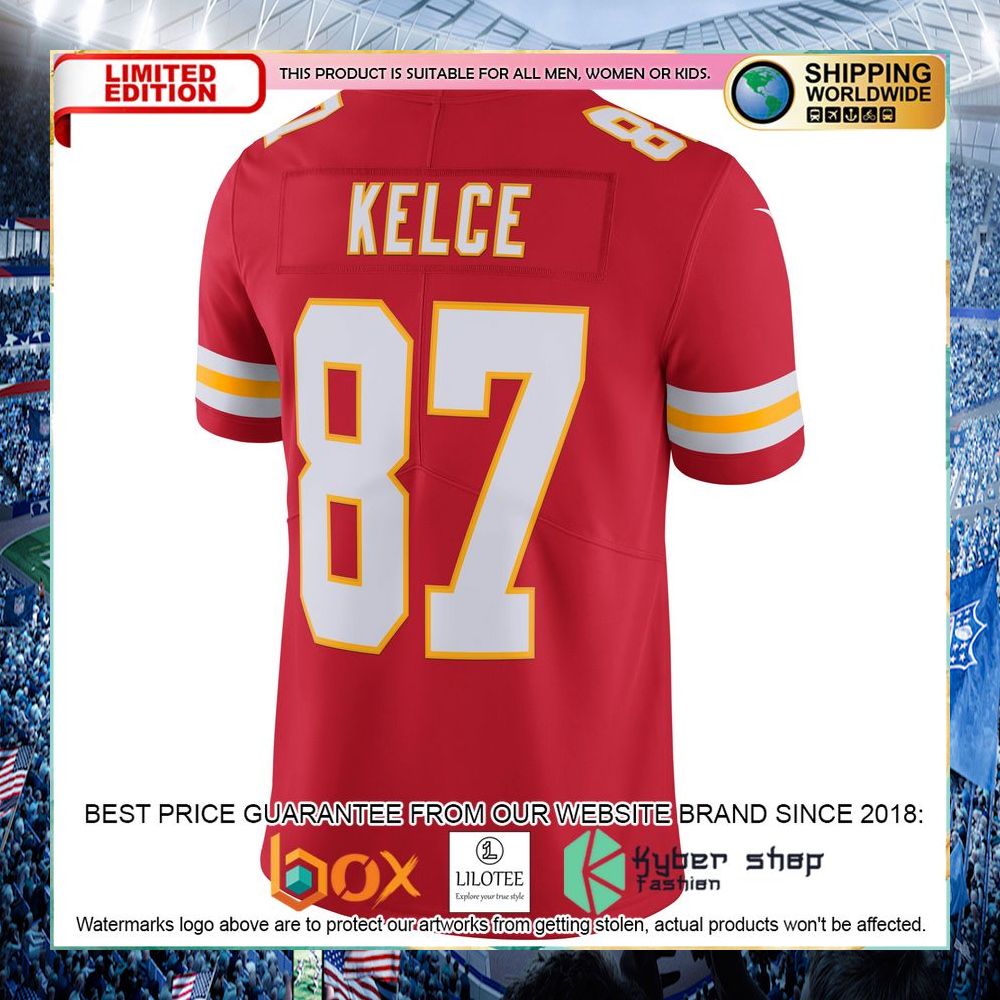 Travis Kelce Kansas City Chiefs Nike Vapor Untouchable Red Football Jersey - LIMITED EDITION 7 travis kelce kansas city chiefs nike vapor untouchable red football jersey 3 567