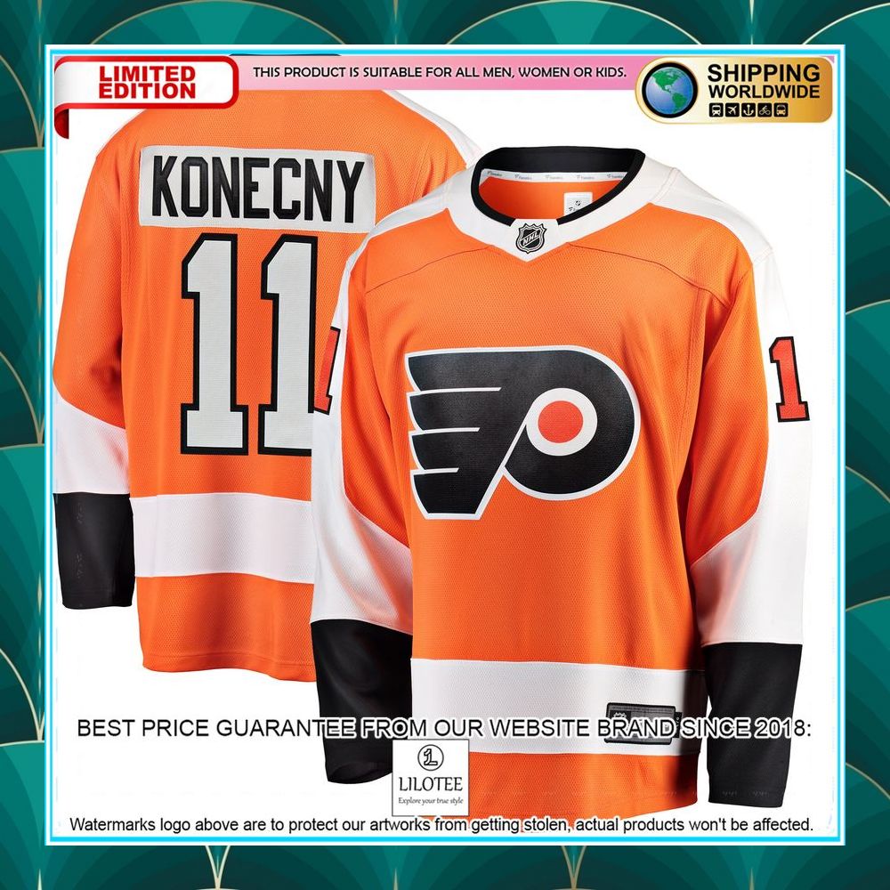travis konecny philadelphia flyers breakaway orange hockey jersey 1 640