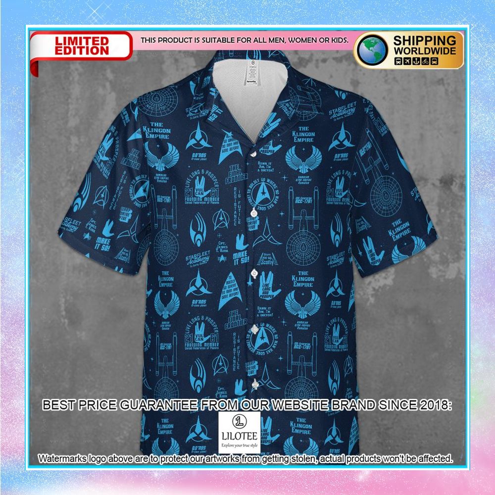 trekkie star trek pattern hawaiian shirt 2 27