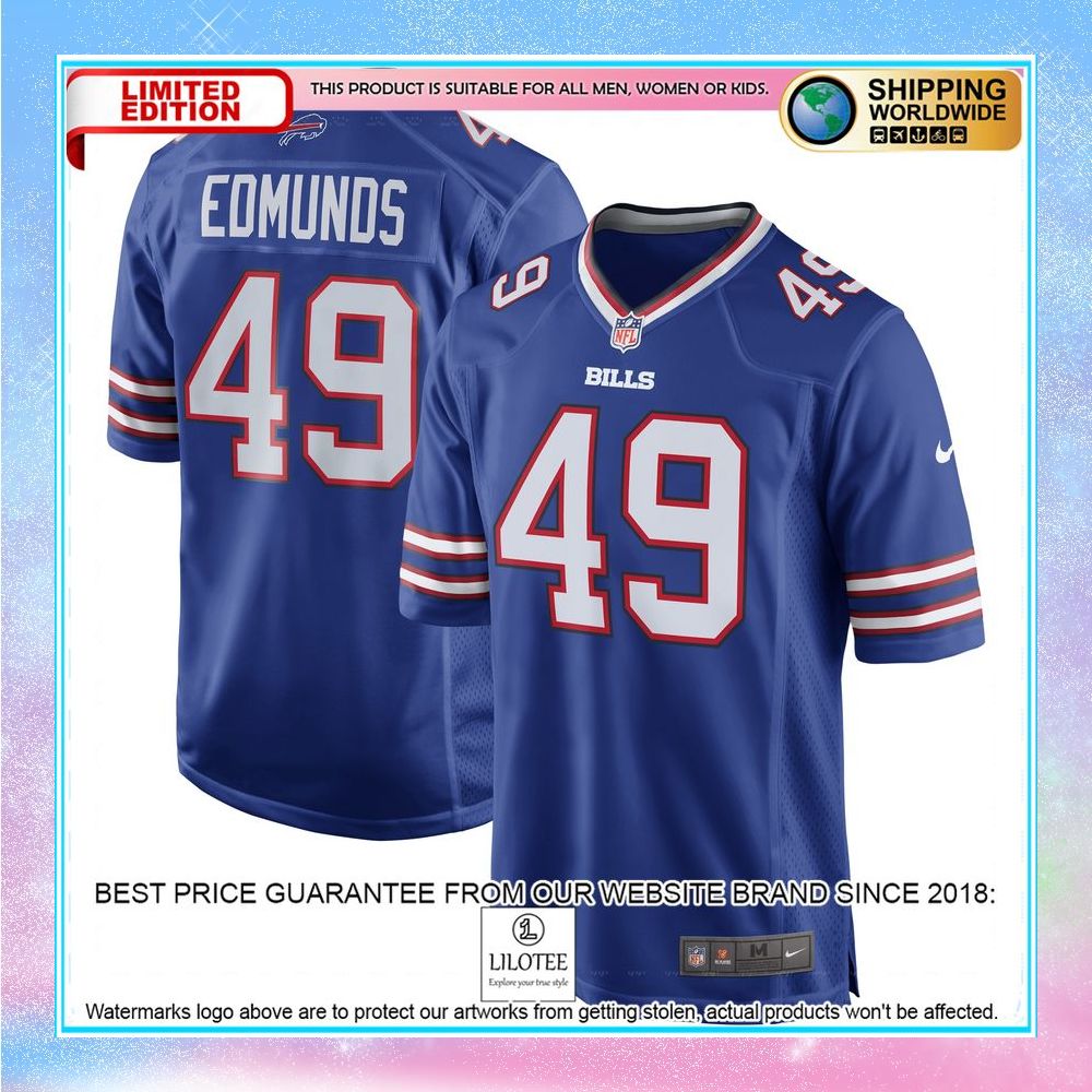 tremaine edmunds buffalo bills team royal football jersey 1 883