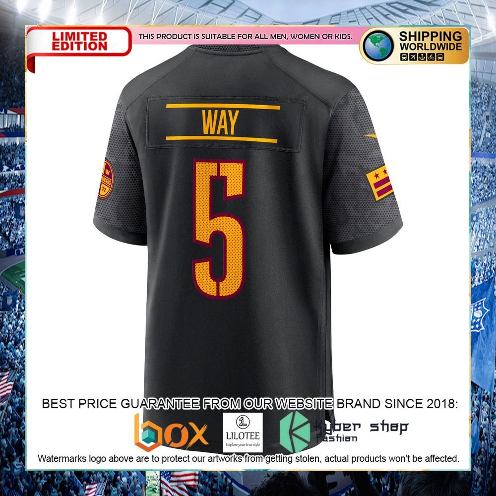Tress Way Washington Commanders Nike Alternate Black Football Jersey - LIMITED EDITION 7 tress way washington commanders nike alternate black football jersey 3 631