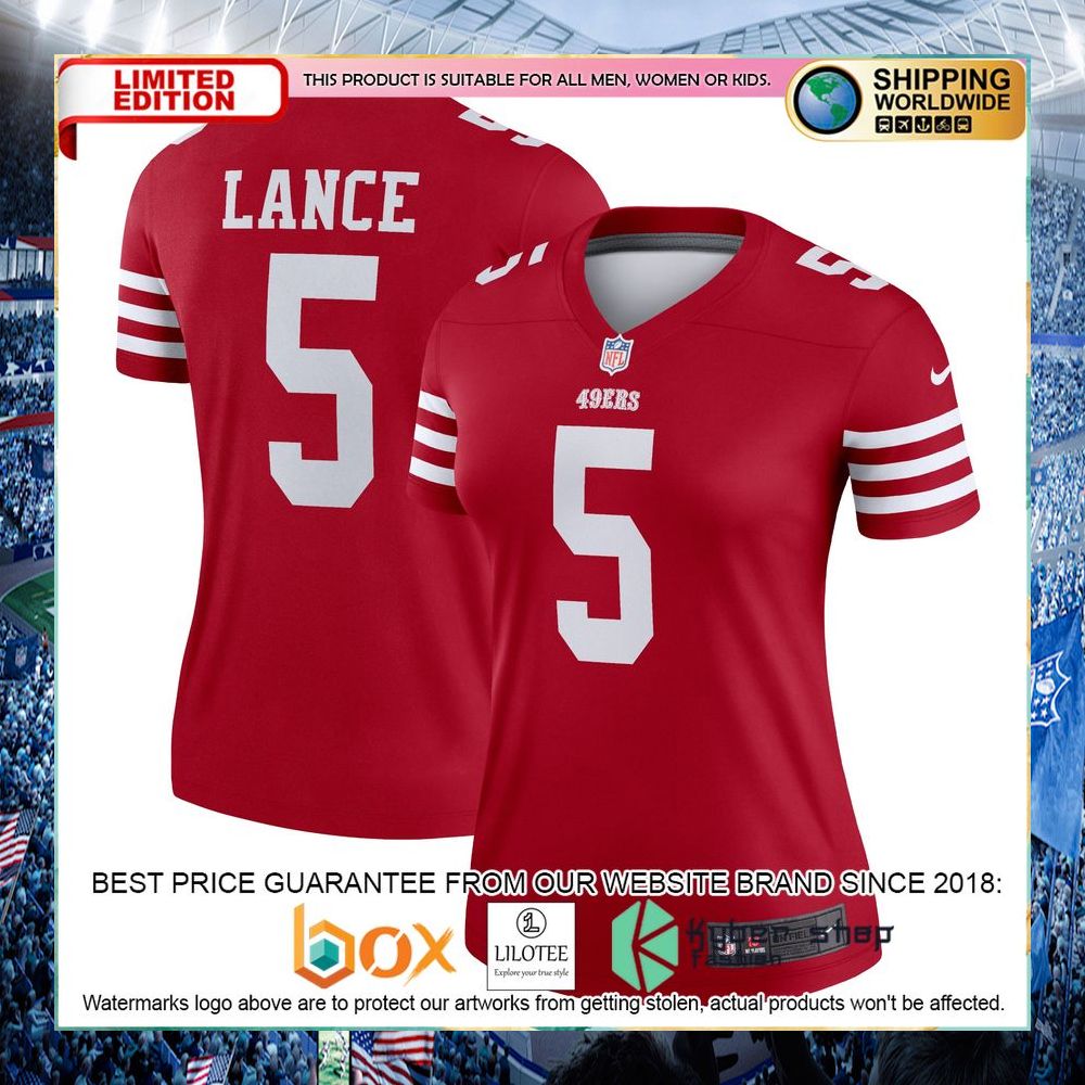 Trey Lance San Francisco 49ers Nike Women's Legend Scarlet Football Jersey - LIMITED EDITION 9 trey lance san francisco 49ers nike womens legend scarlet football jersey 4 607