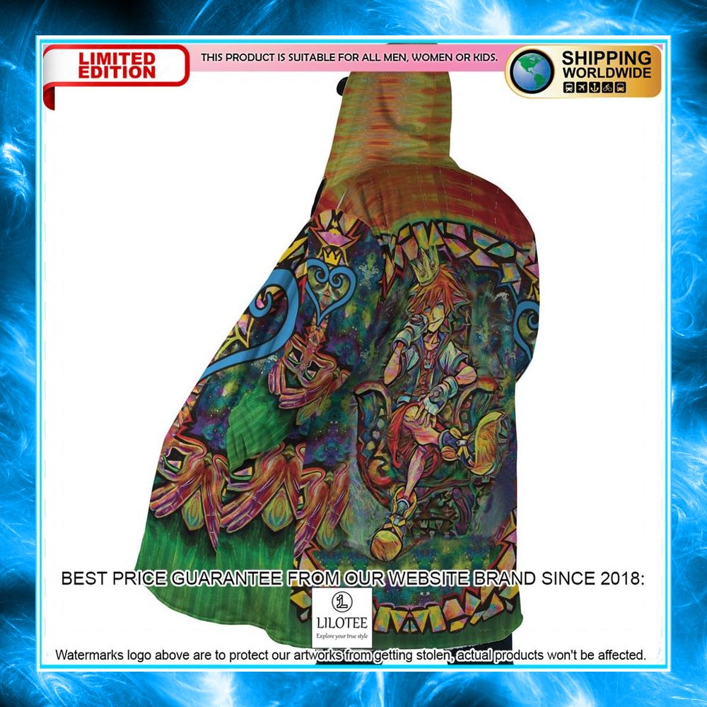 Trippy Sora Kingdom Hearts Hooded Cloak - LIMITED EDITION 4 trippy sora kingdom hearts dream hooded cloak 4 941