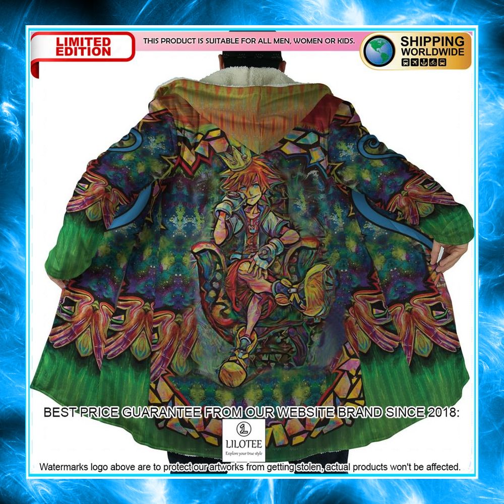 Trippy Sora Kingdom Hearts Hooded Cloak - LIMITED EDITION 6 trippy sora kingdom hearts dream hooded cloak 6 338