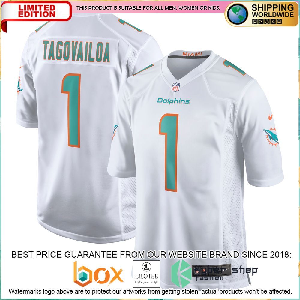 tua tagovailoa miami dolphins nike white football jersey 1 995