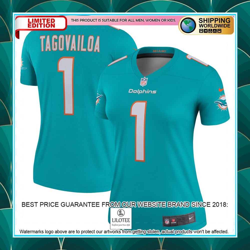 tua tagovailoa miami dolphins womens legend aqua football jersey 1 507