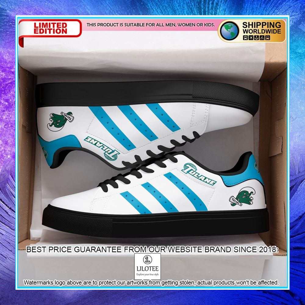 tulane green wave aac champions blue stan smith shoes 2 56