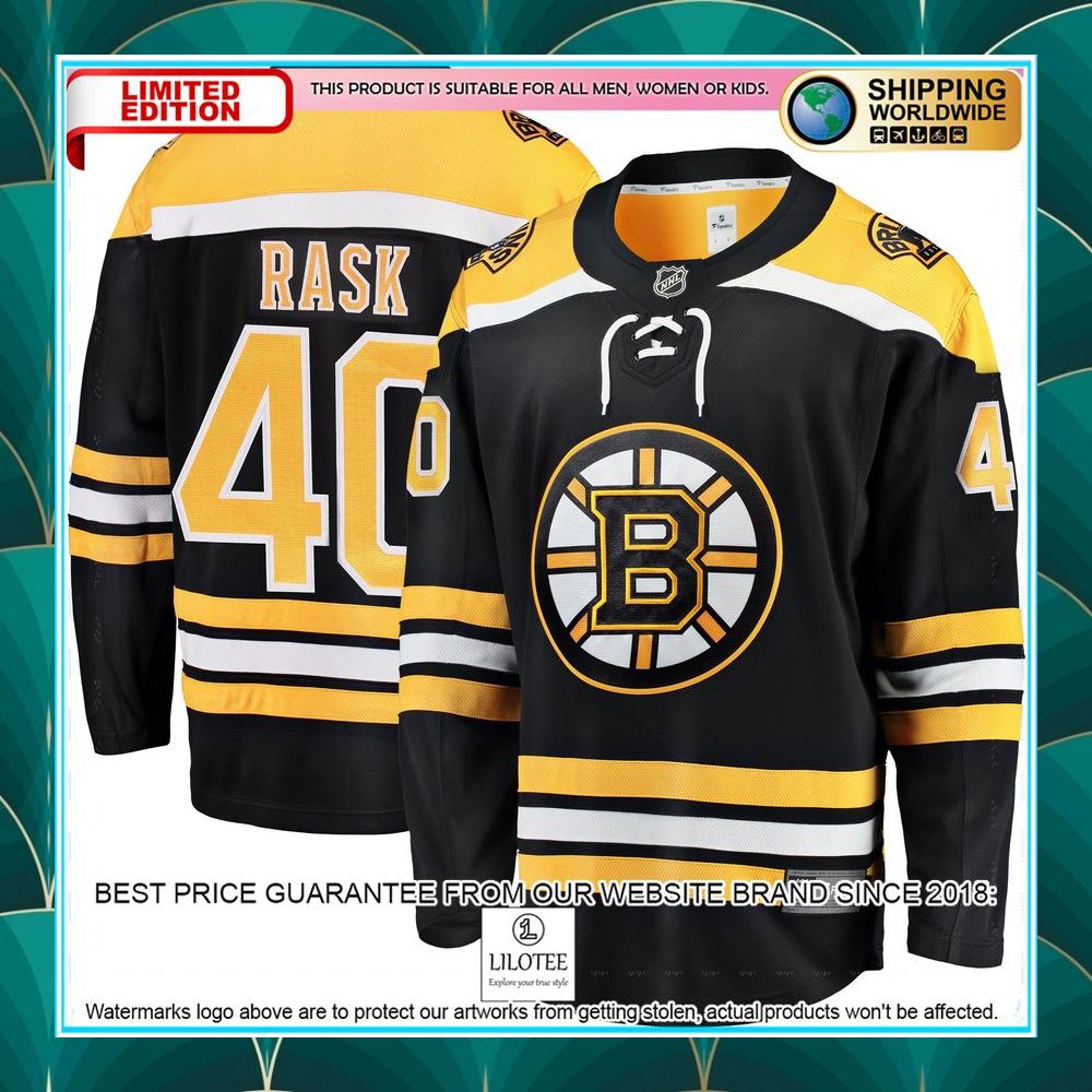 tuukka rask boston bruins breakaway black hockey jersey 1 390