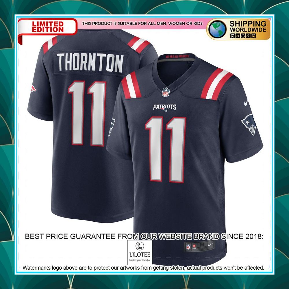 tyquan thornton new england patriots navy football jersey 1 189