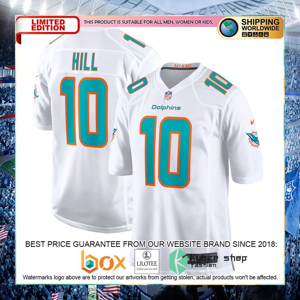 Tyreek Hill Miami Dolphins Nike White Football Jersey - LIMITED EDITION 6 tyreek hill miami dolphins nike white football jersey 1 257