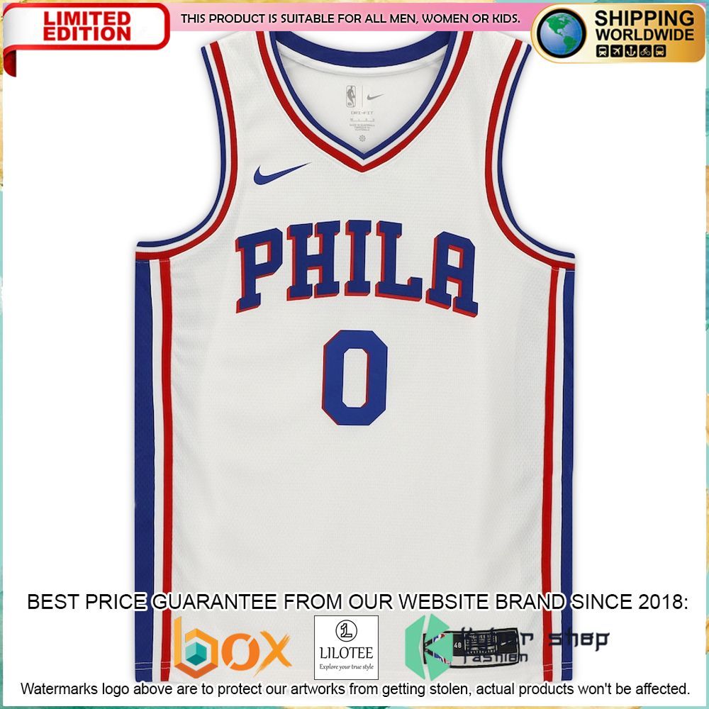 Tyrese Maxey Philadelphia 76ers 2020 2021 White Basketball Jersey - LIMITED EDITION 6 tyrese maxey philadelphia 76ers 2020 2021 white basketball jersey 3 395
