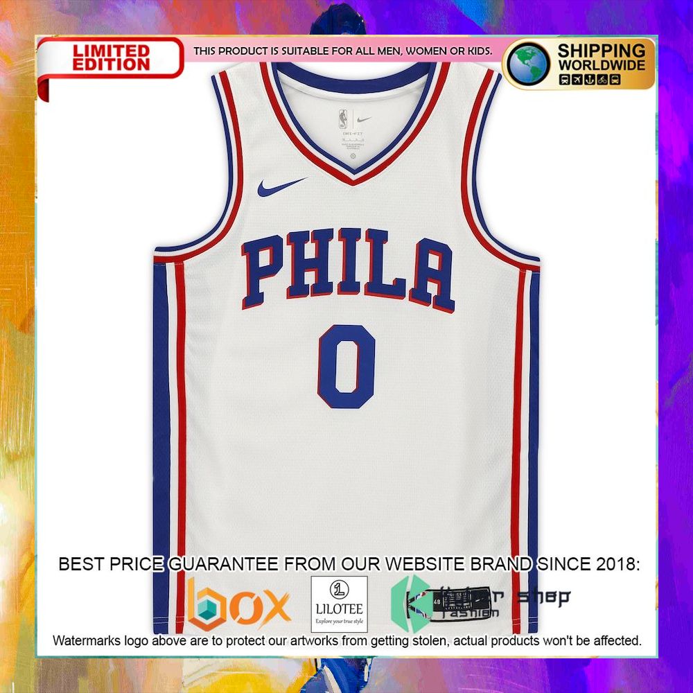 Tyrese Maxey Philadelphia 76ers 2020 2021 White Basketball Jersey - LIMITED EDITION 3 tyrese maxey philadelphia 76ers 2020 2021 white basketball jersey 3 53