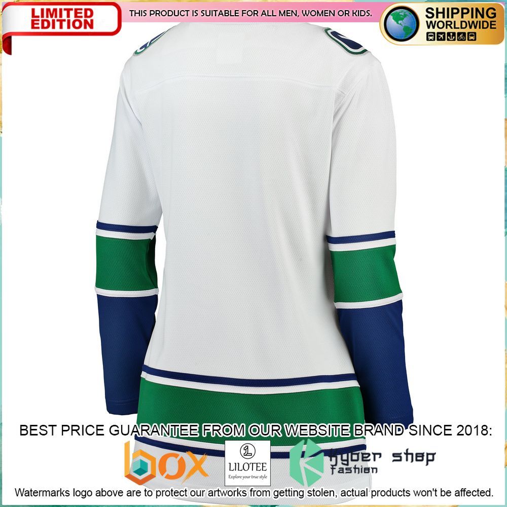 vancouver canucks womens away breakaway white hockey jersey 1 356