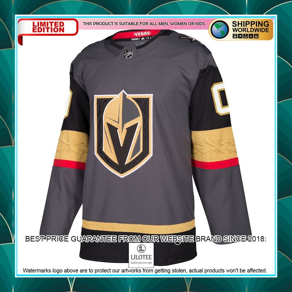 vegas golden knights adidas alternate custom gray hockey jersey 2 327