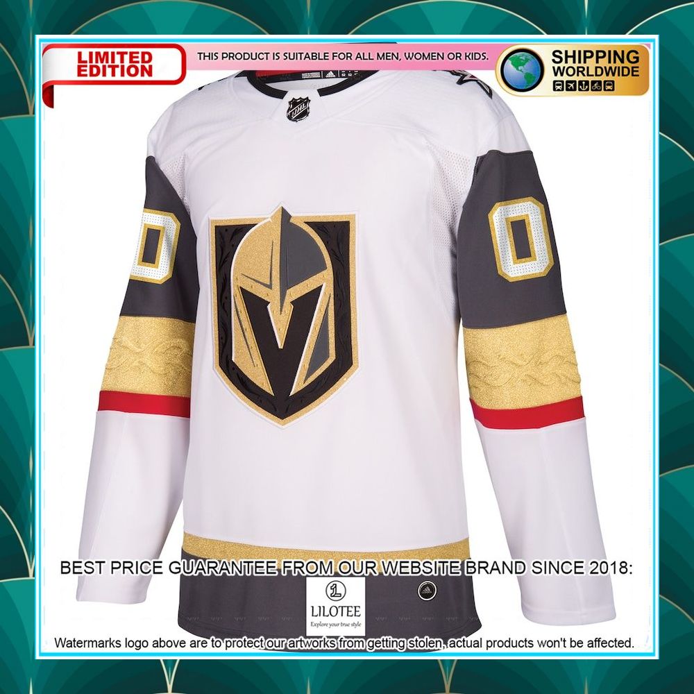 vegas golden knights adidas away custom white hockey jersey 2 361