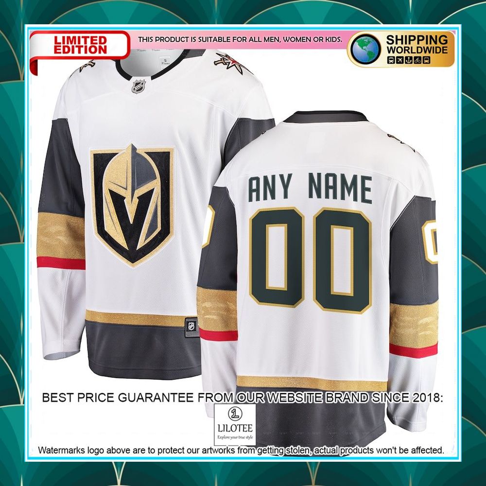 vegas golden knights away custom white hockey jersey 1 923