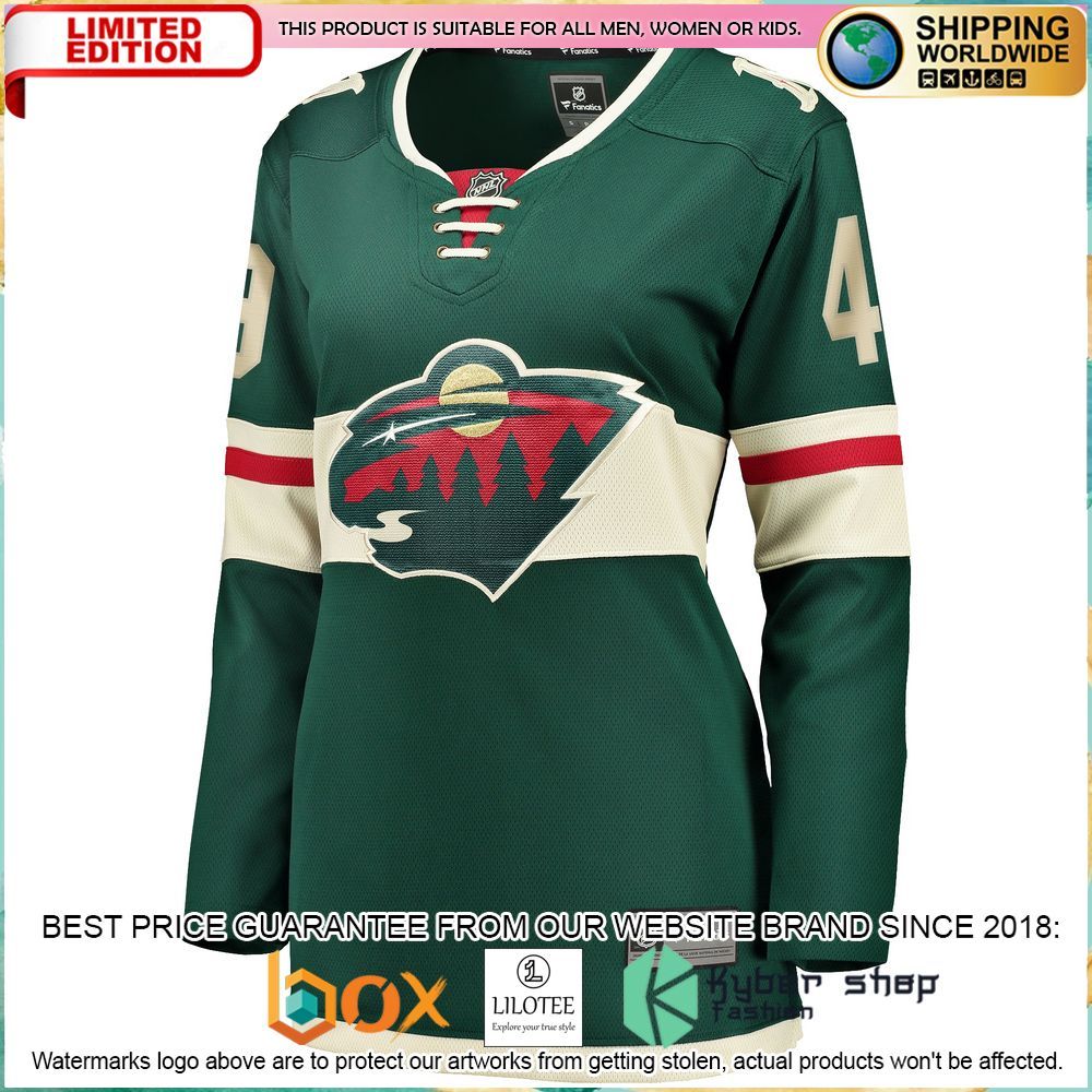 victor rask minnesota wild womens home breakaway green hockey jersey 2 898