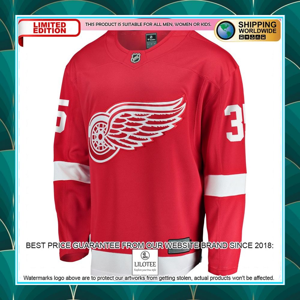 ville husso detroit red wings home red hockey jersey 2 259