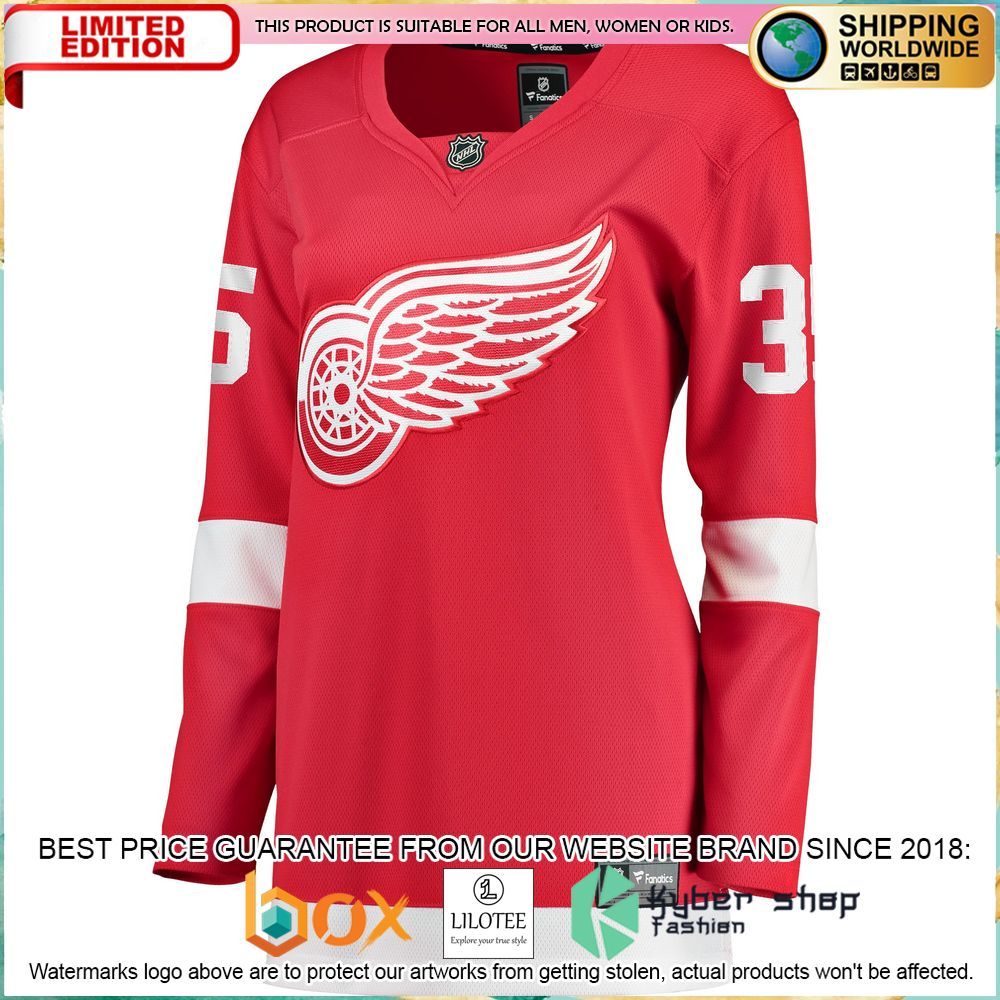 ville husso detroit red wings womens home breakaway red hockey jersey 2 841