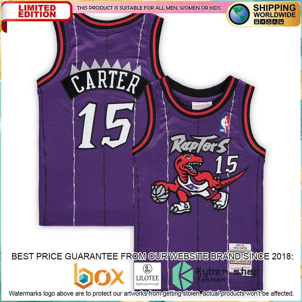 vince carter toronto raptors mitchell ness preschool 1998 1999 purple basketball jersey 1 385