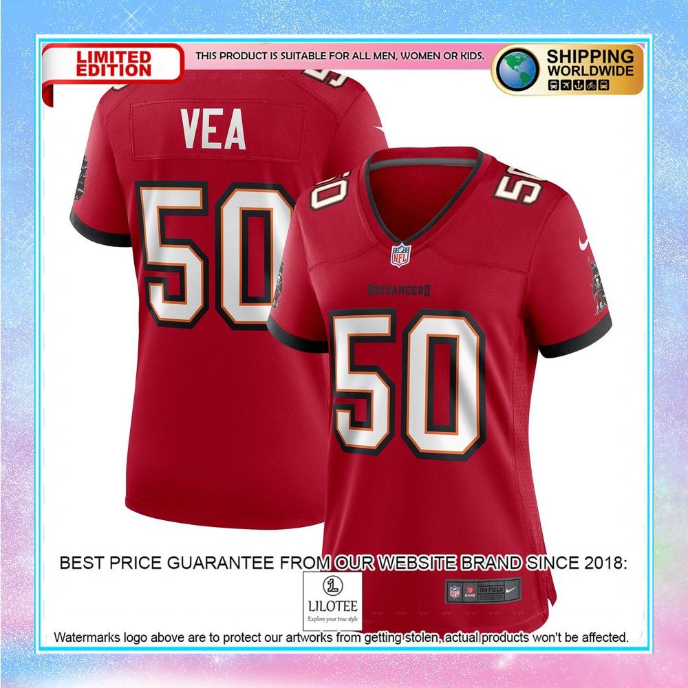 vita vea tampa bay buccaneers womens red football jersey 1 666