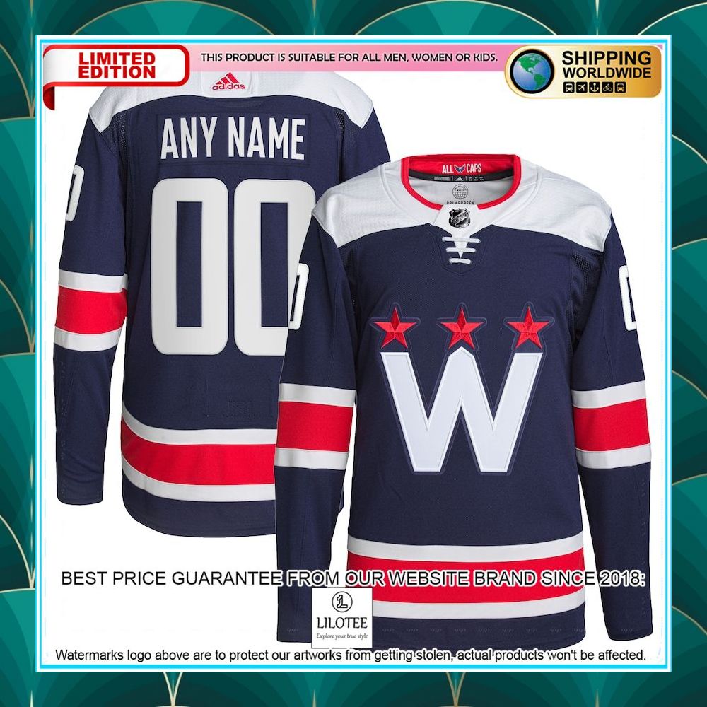 washington capitals adidas alternate pro custom navy hockey jersey 1 954