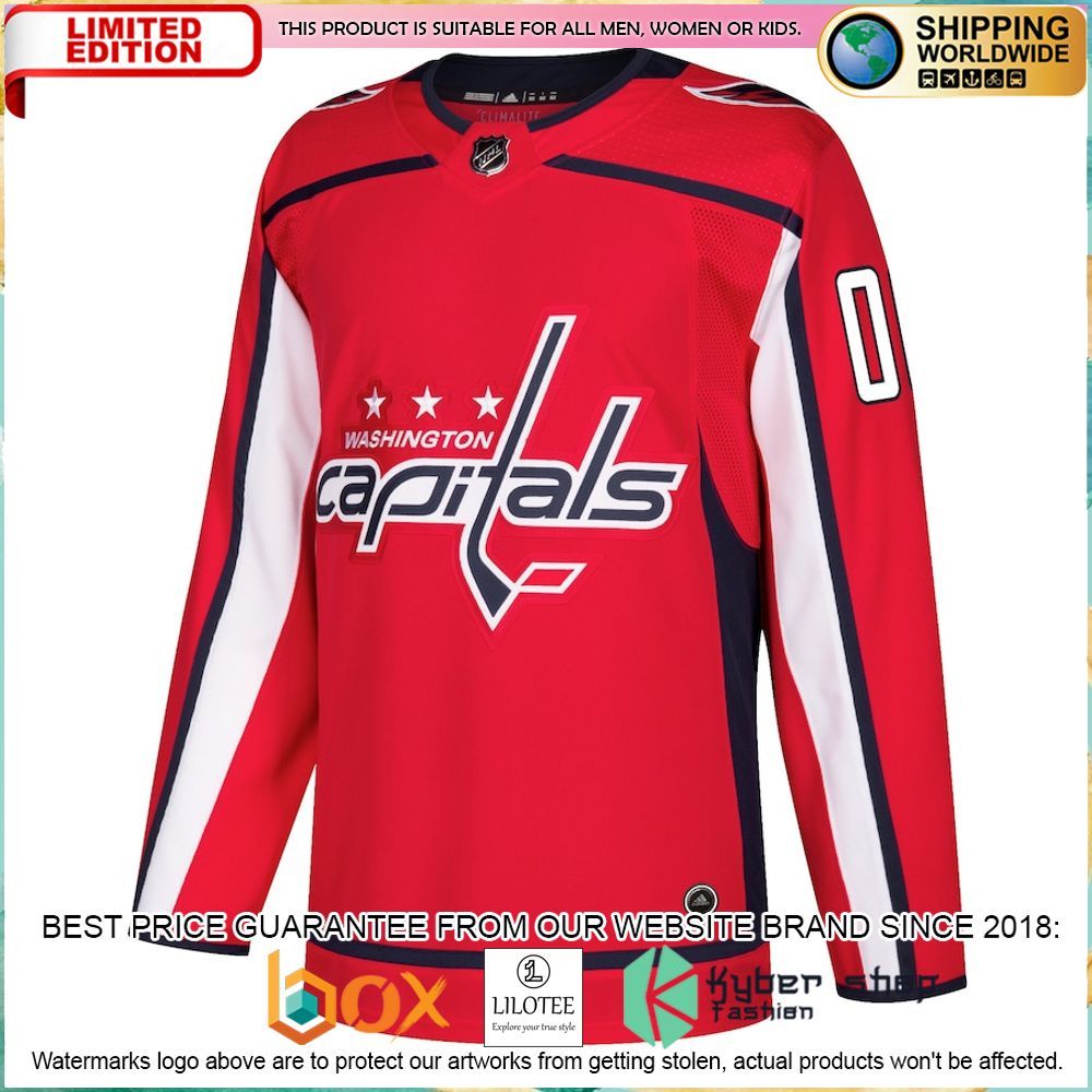 washington capitals adidas custom red hockey jersey 2 59