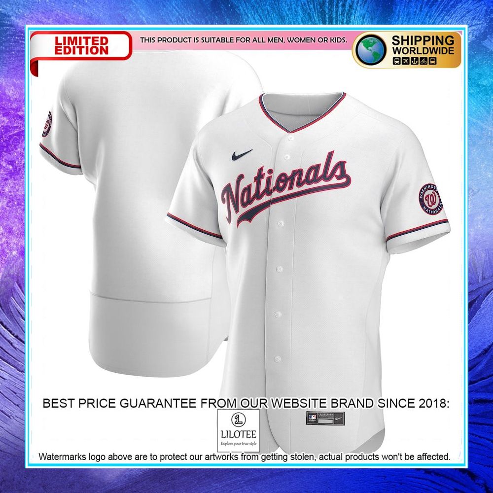 washington nationals nike alternate team white baseball jersey 1 397