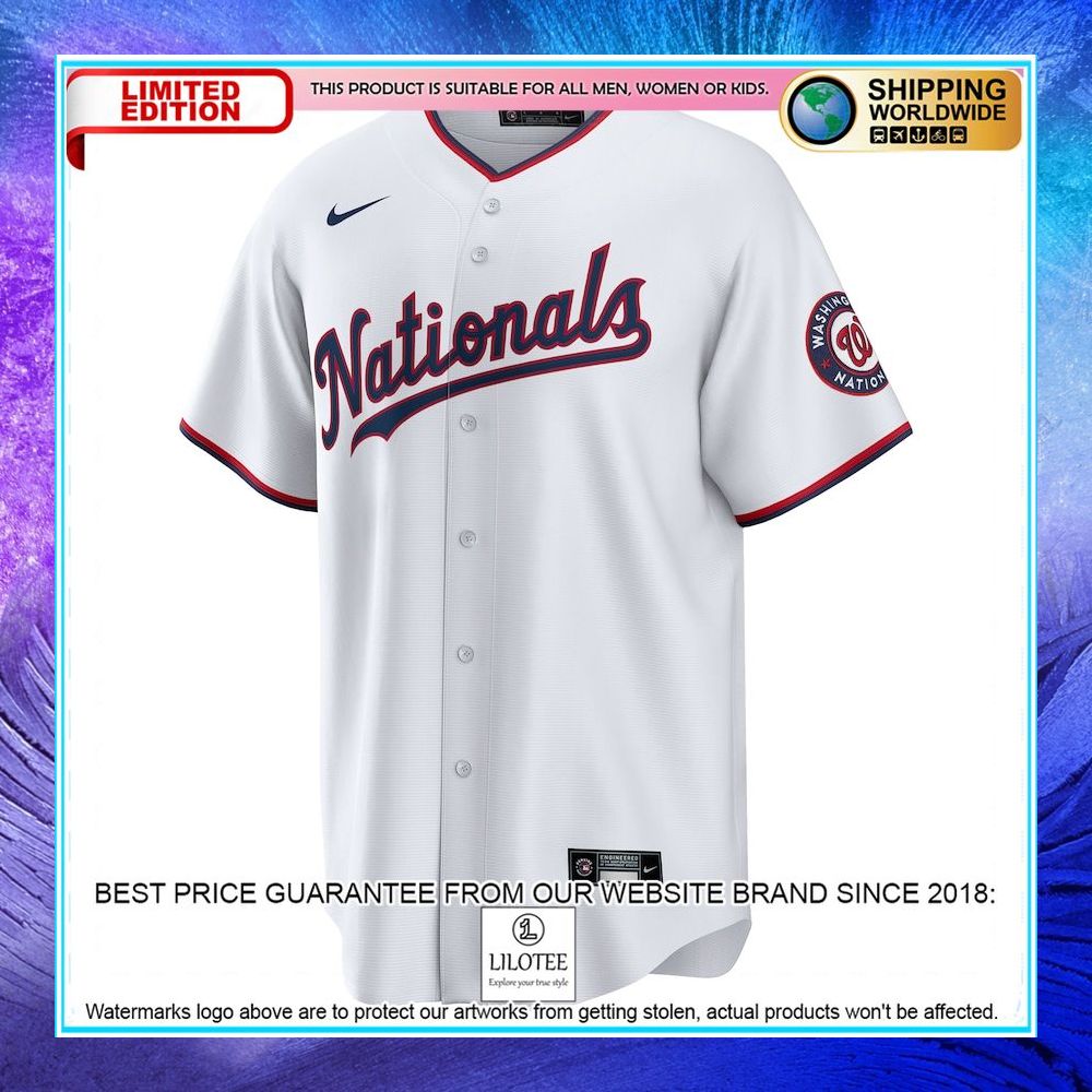 washington nationals nike custom white baseball jersey 2 445