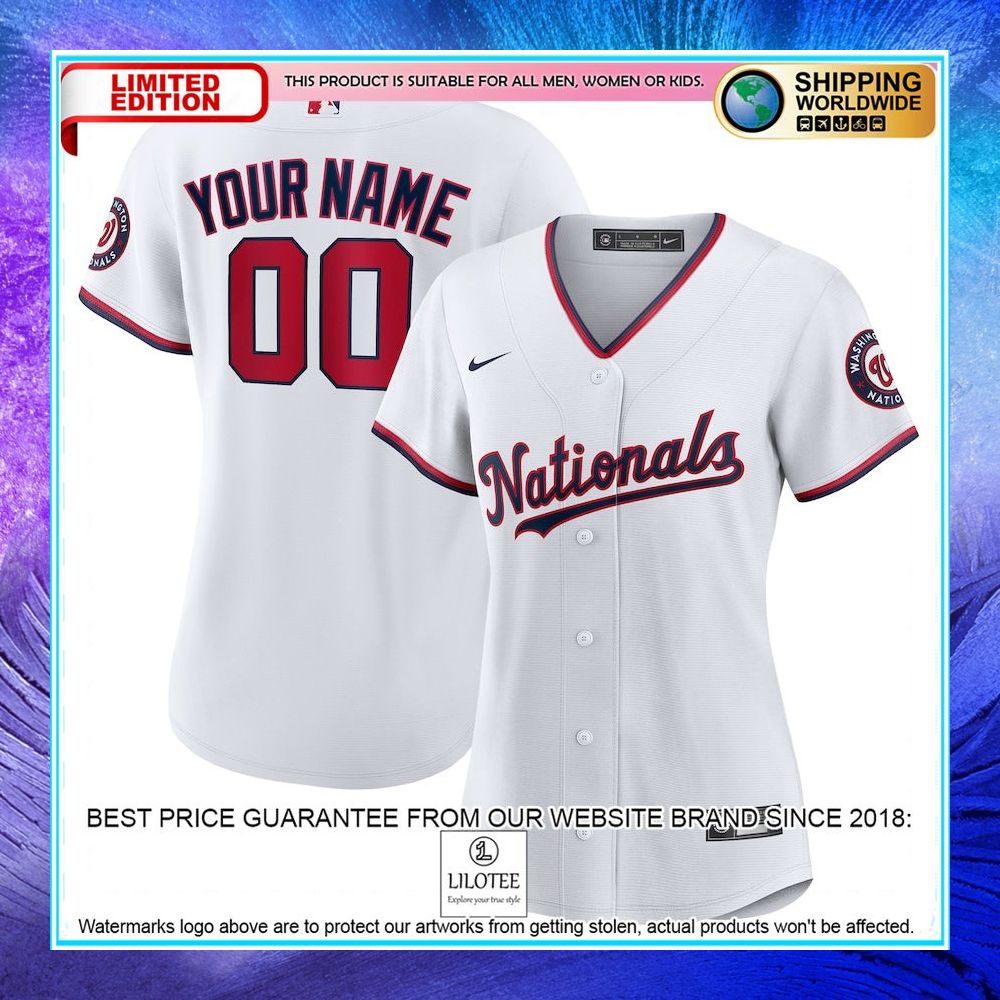 washington nationals nike women custom white baseball jersey 1 907