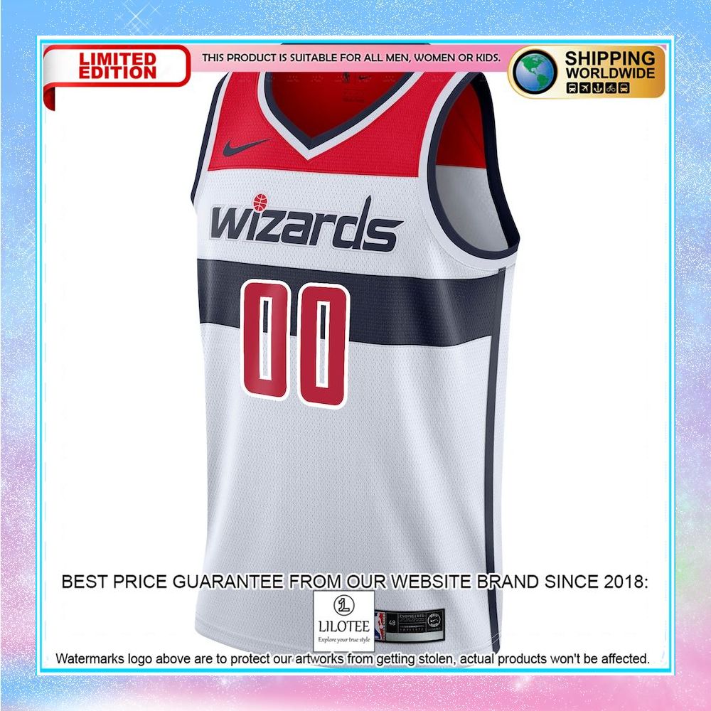 washington wizards nike custom white basketball jersey 2 837