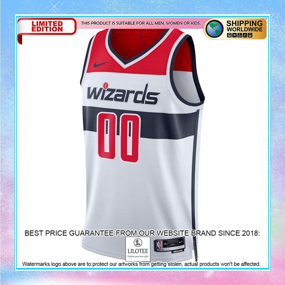 washington wizards nike unisex 2022 23 custom white basketball jersey 2 697
