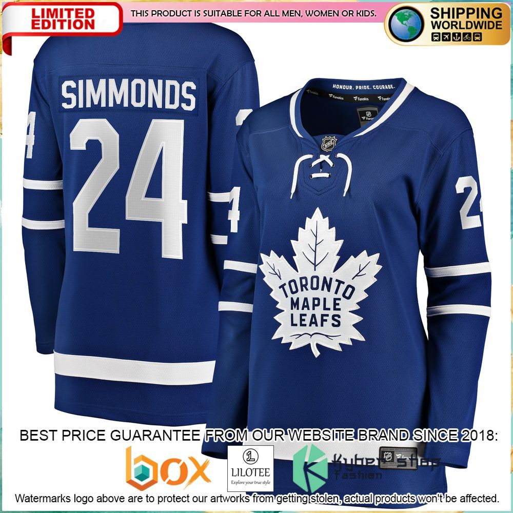 wayne simmonds toronto maple leafs womens breakaway blue hockey jersey 1 264